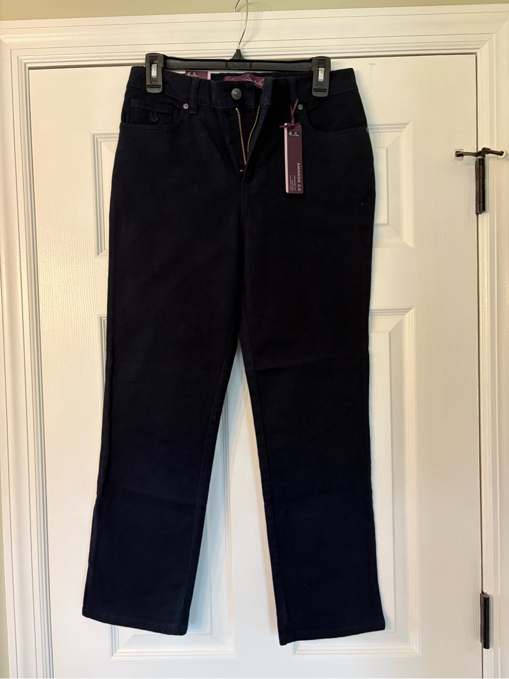 NWT Gloria Vanderbilt Dark Wash Straight Amanda Jeans Size 8P